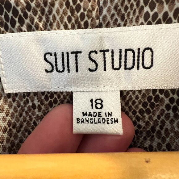 Suit Studio Dark Brown Heathered Pant Suit – Jacket 18 / Pants 18 - Picture 16 of 16